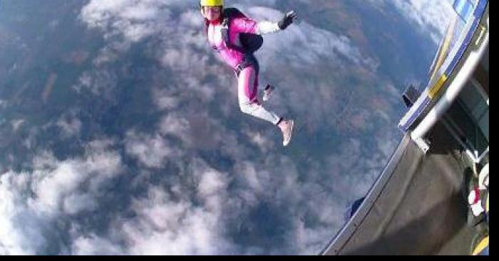 Quand Aline décide d'aller faire un saut en parachute.